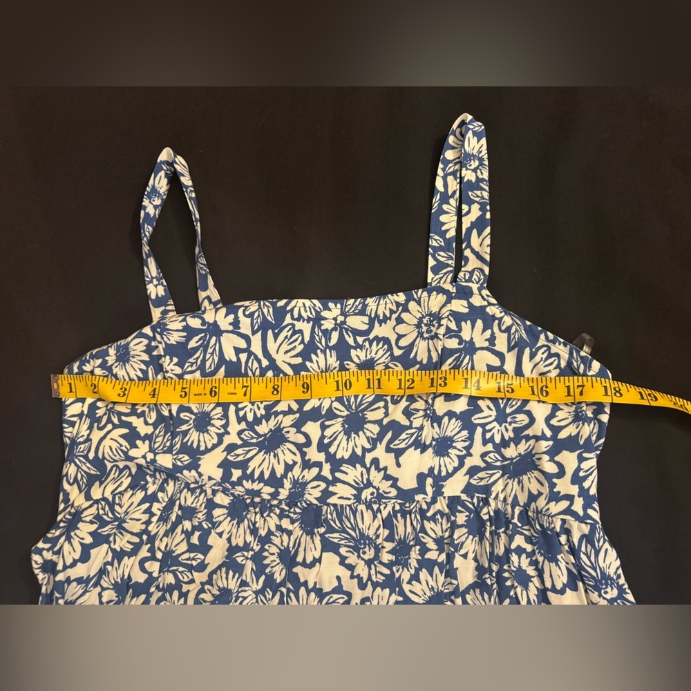 Rewind Blue and White Floral Dress - Picture 5 of 7